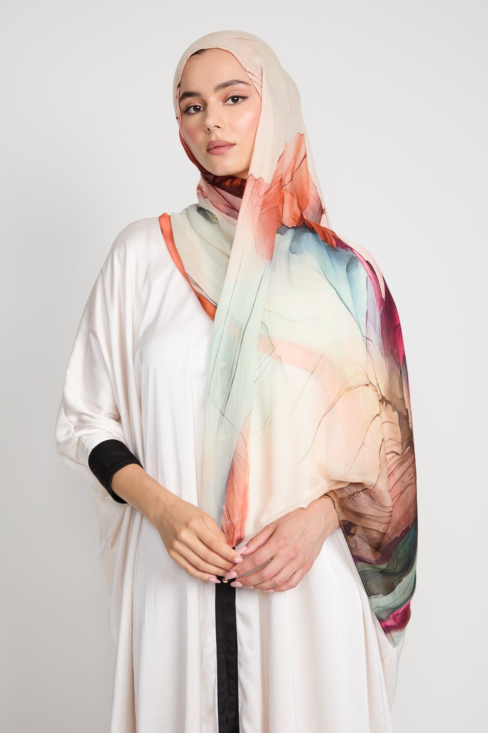 Premium Modal Printed Hijab - Blooming Muse