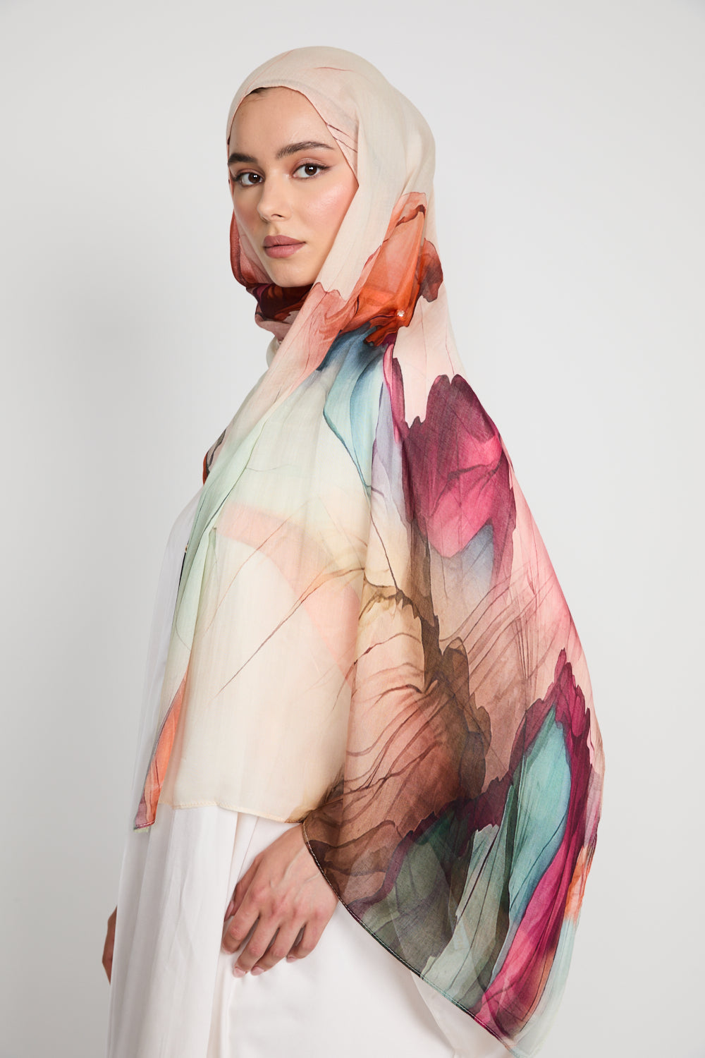 Premium Modal Printed Hijab - Blooming Muse