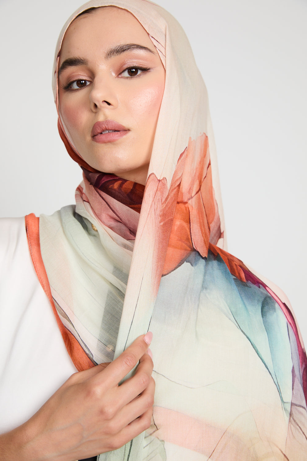 Premium Modal Printed Hijab - Blooming Muse