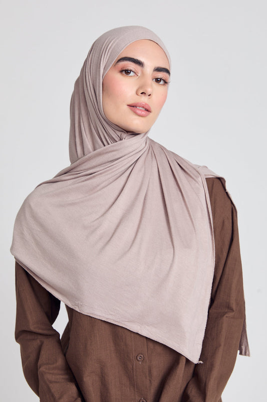 Desert Taupe Jersey Hijab