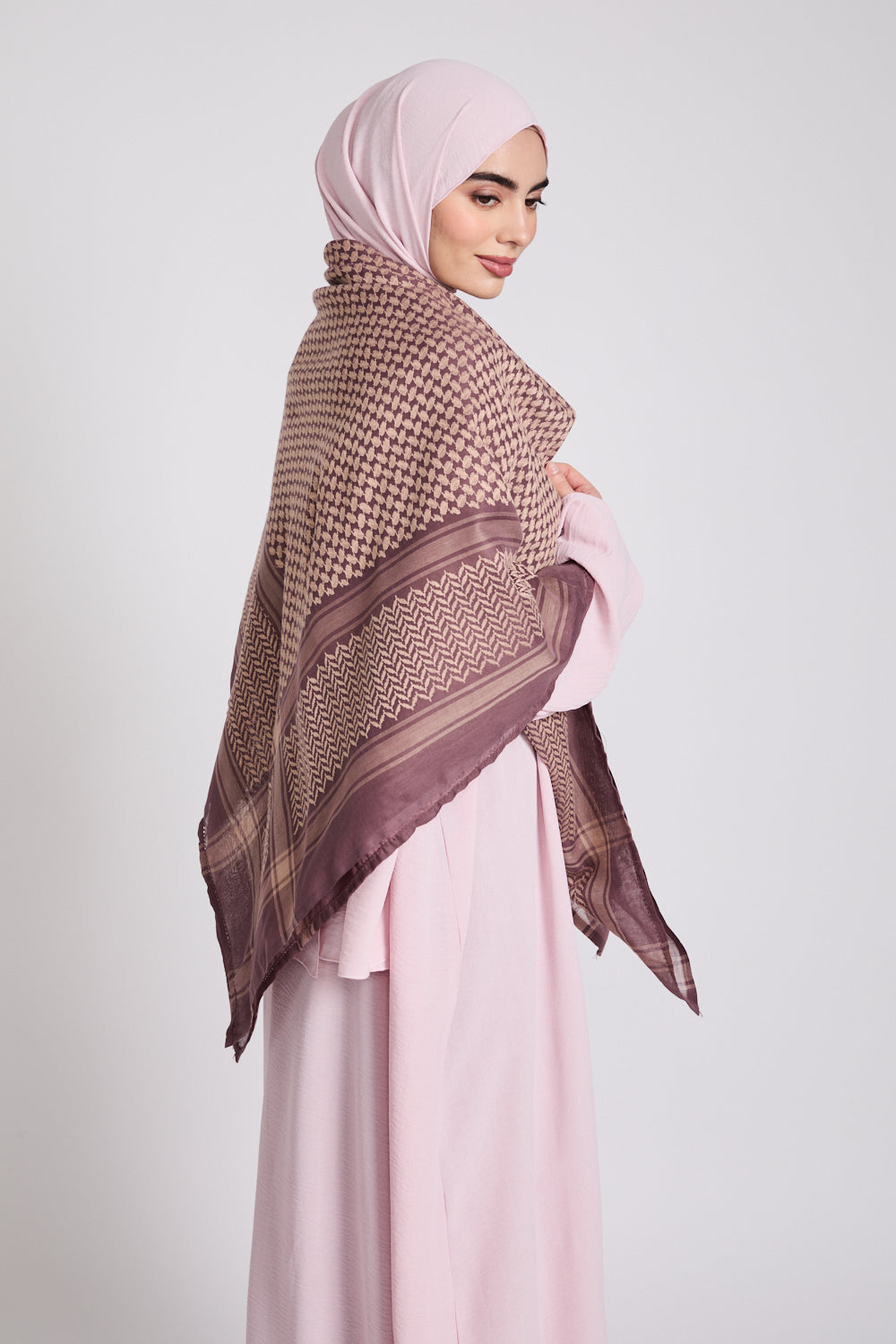 Keffiyeh Scarf - Mulberry