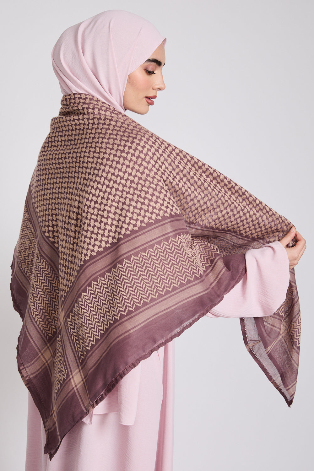 Keffiyeh Scarf - Mulberry