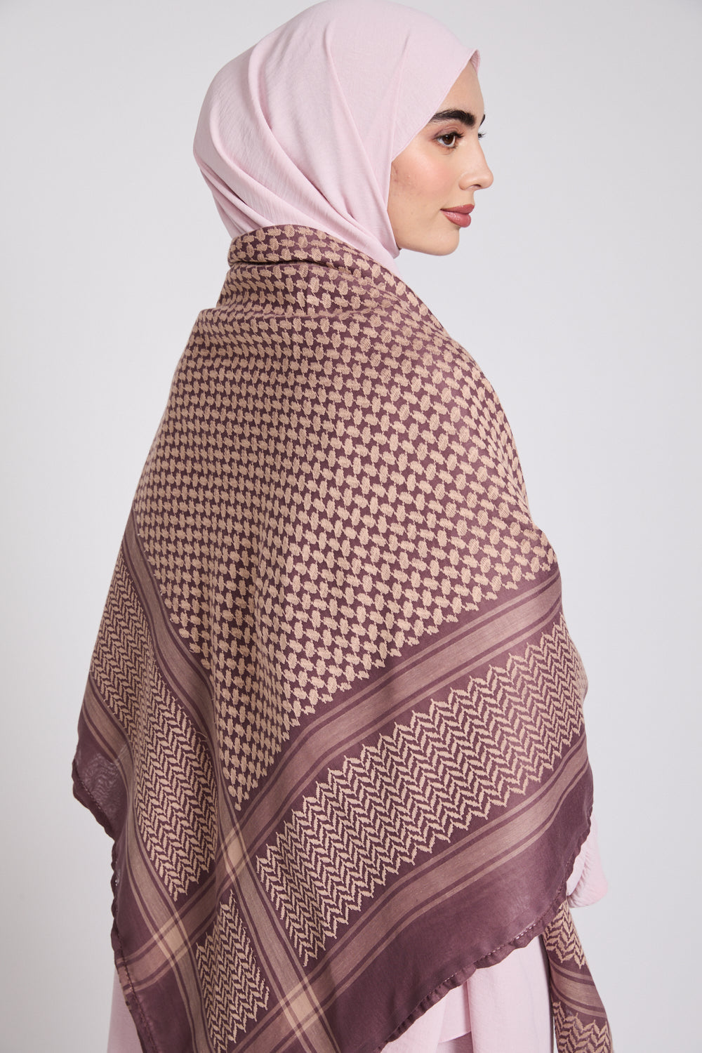 Keffiyeh Scarf - Mulberry