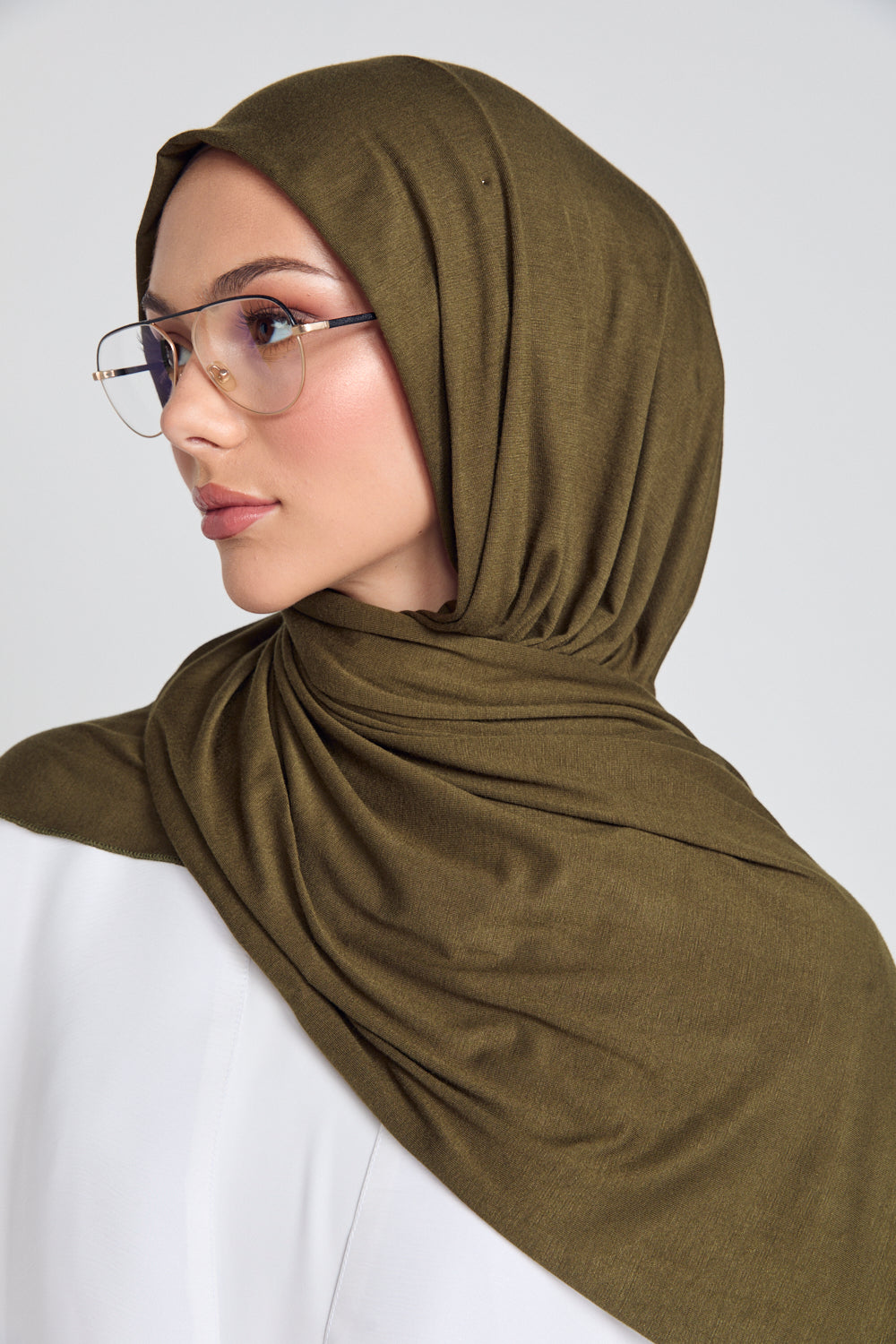 Khaki Jersey Hijab