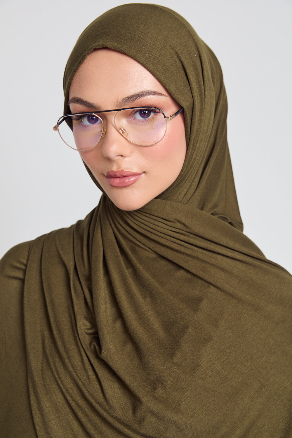 Khaki Jersey Hijab