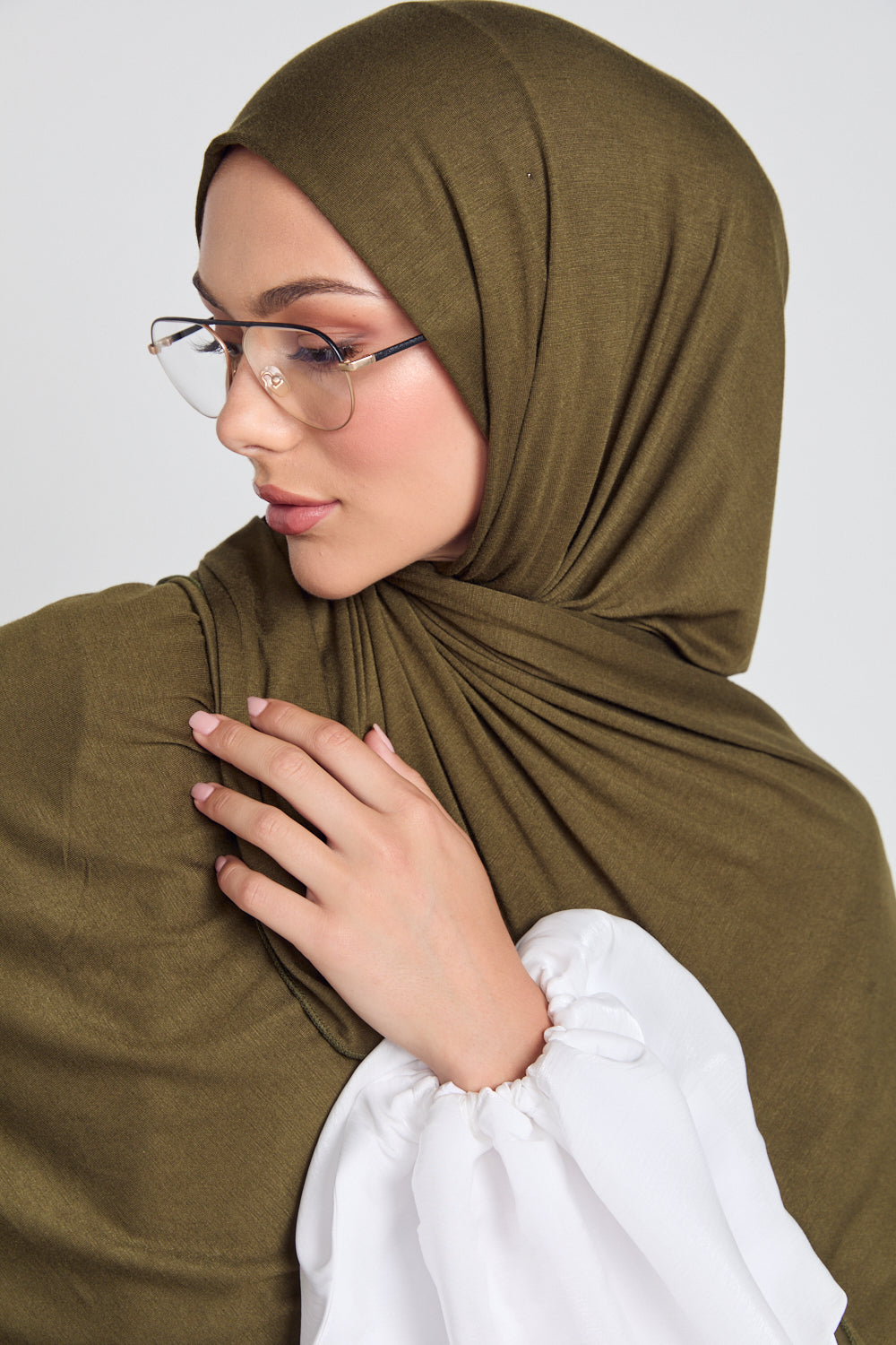 Khaki Jersey Hijab