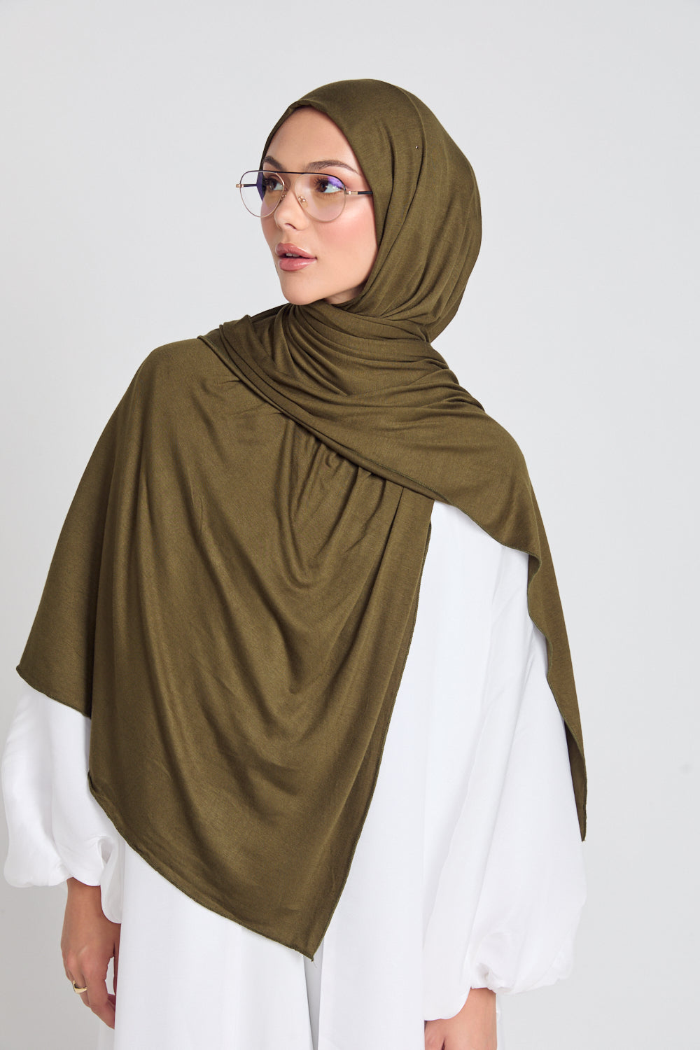 Khaki Jersey Hijab