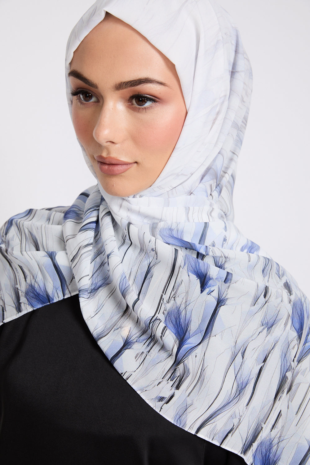 Luxury Printed Hijab - Bluebell Whisper - LIMITED EDITION
