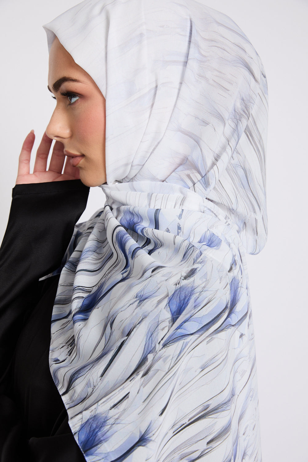 Luxury Printed Hijab - Bluebell Whisper - LIMITED EDITION