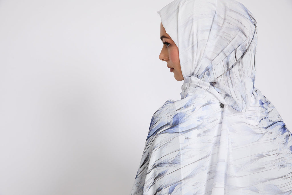 Luxury Printed Hijab - Bluebell Whisper - LIMITED EDITION