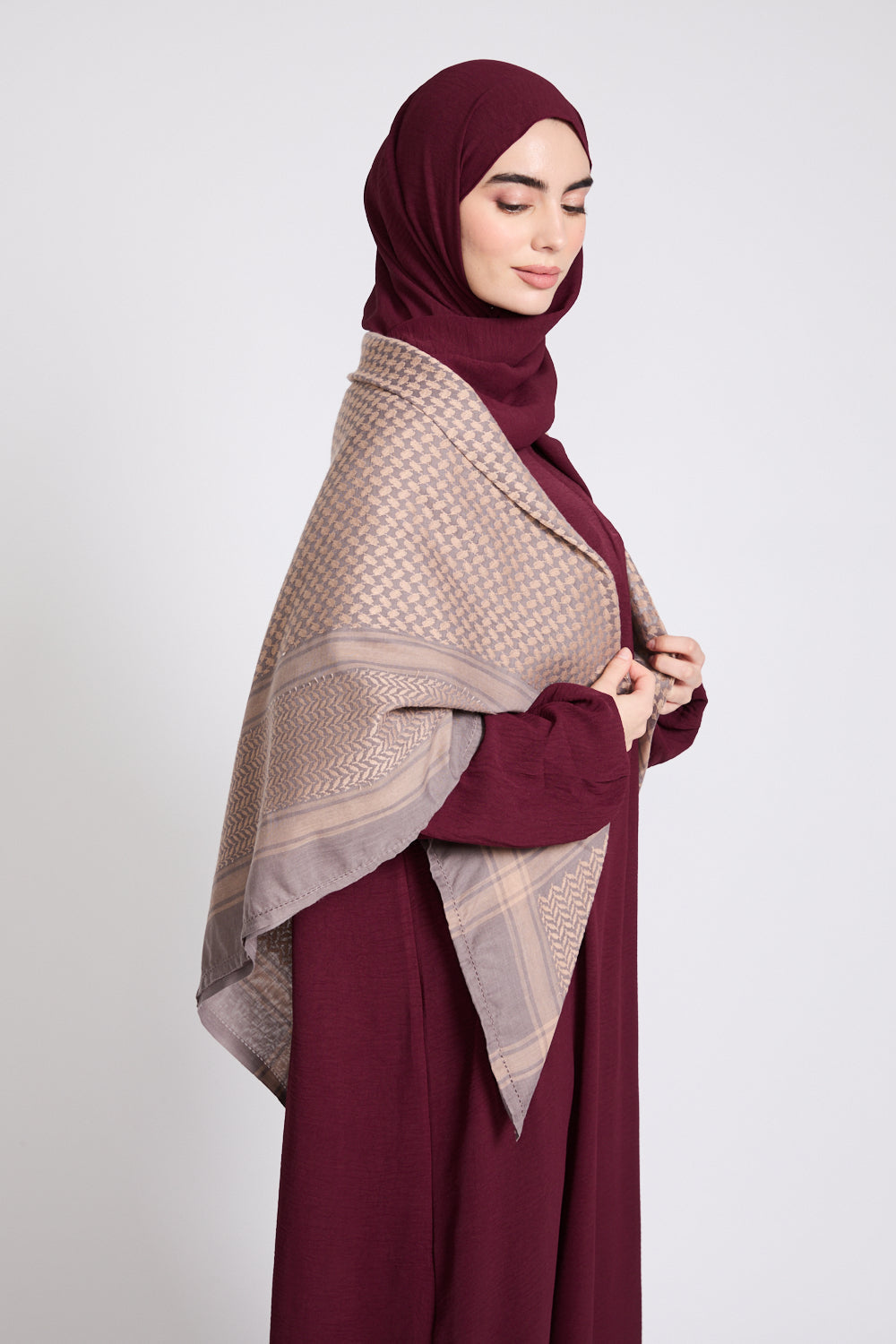 Keffiyeh Scarf - Mocha Meringue