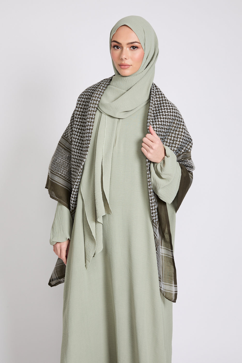 Keffiyeh Scarf - Deep Olive