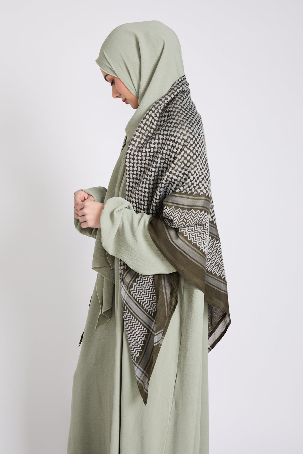 Keffiyeh Scarf - Deep Olive