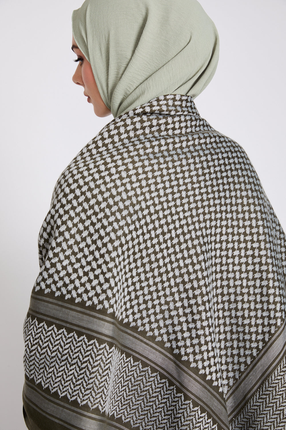 Keffiyeh Scarf - Deep Olive