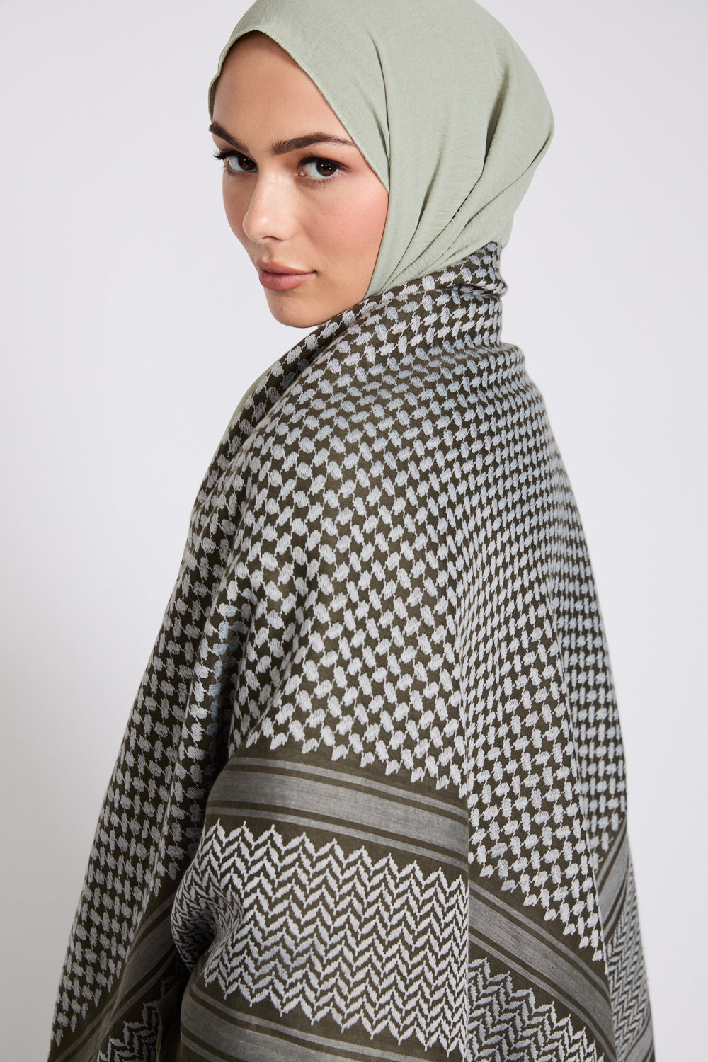 Keffiyeh Scarf - Deep Olive