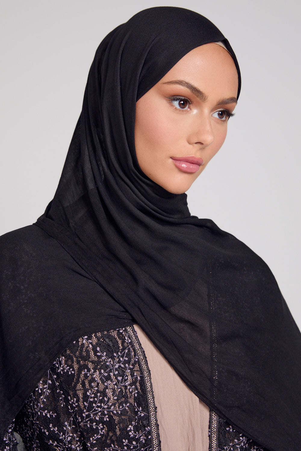 Premium Viscose Hijab - Black
