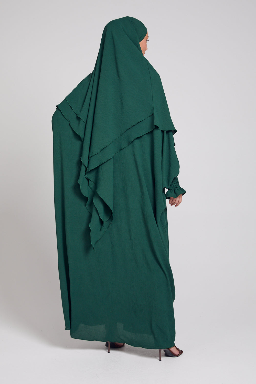 Abaya with Khimar Set - Forest Green