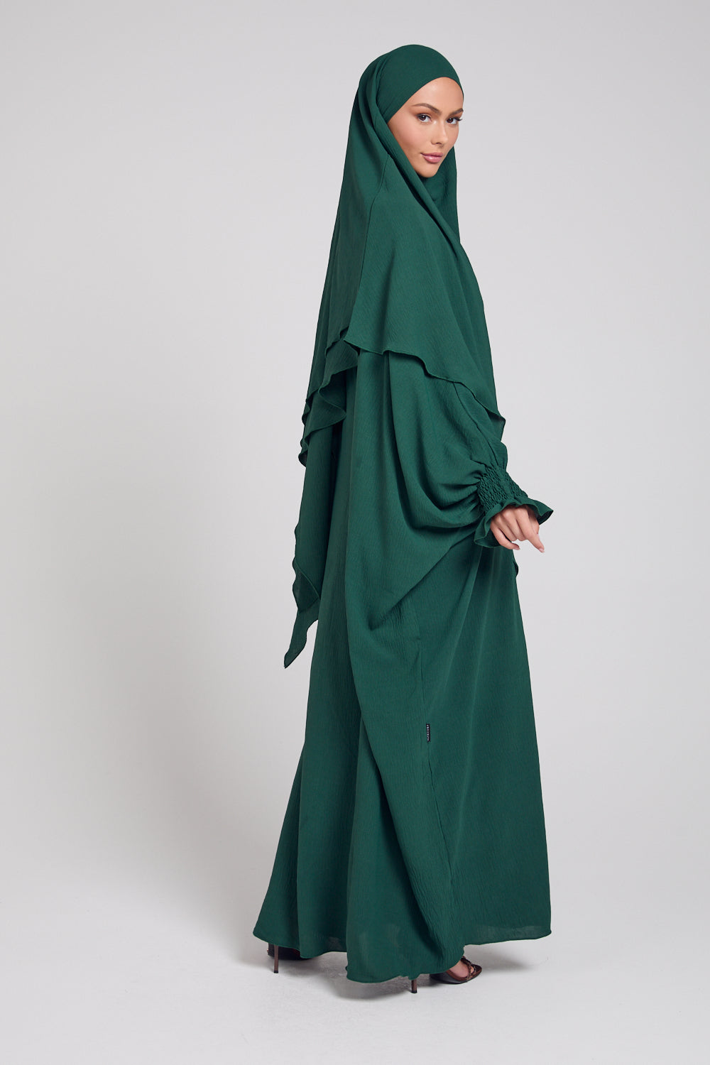 Abaya with Khimar Set - Forest Green