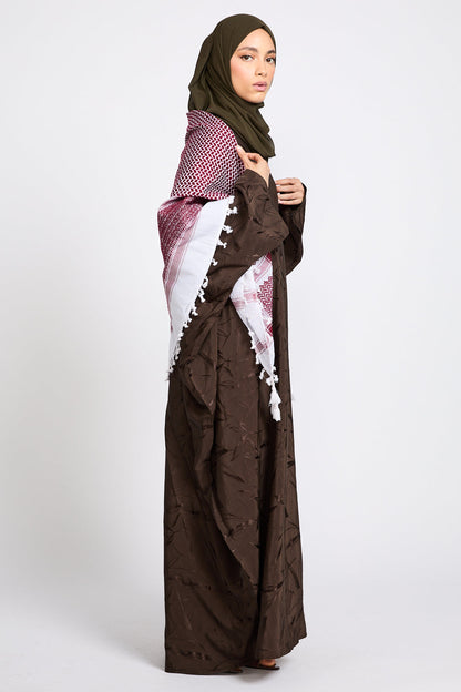 Premium Classic Keffiyeh Scarf - Red & White