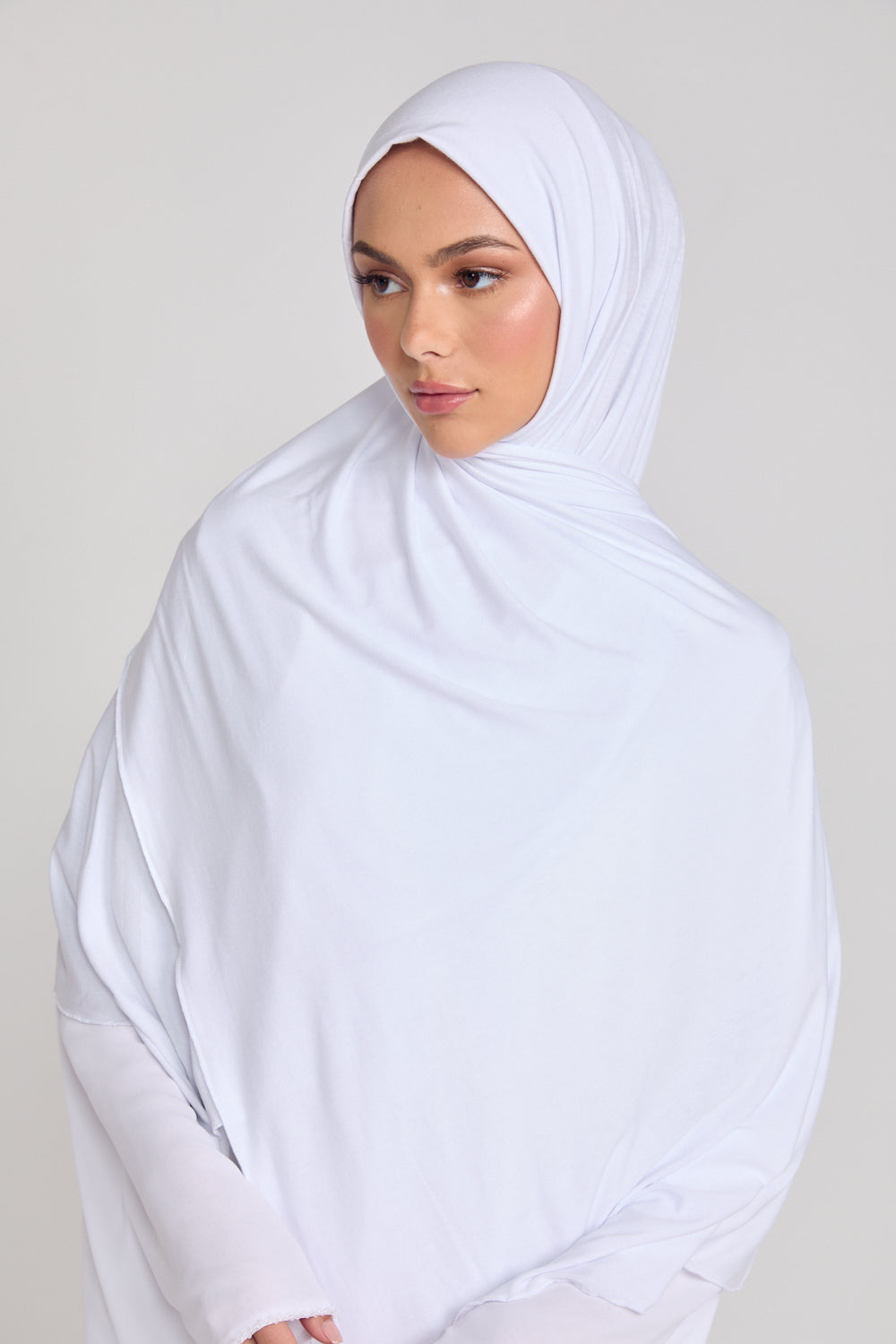 Winter White Jersey Hijab