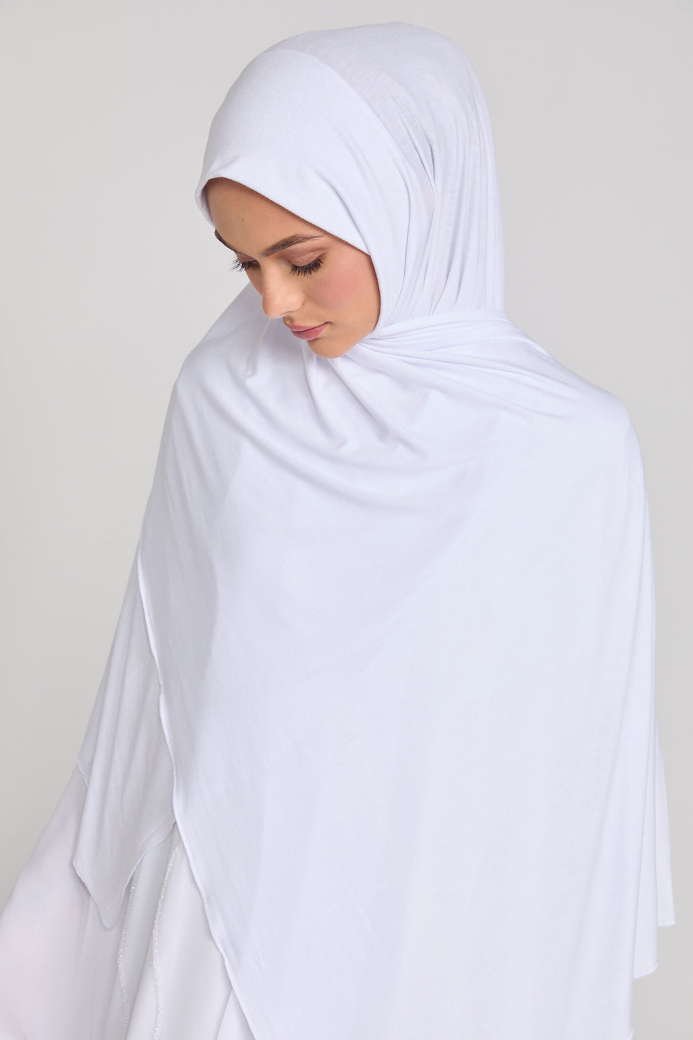 Winter White Jersey Hijab