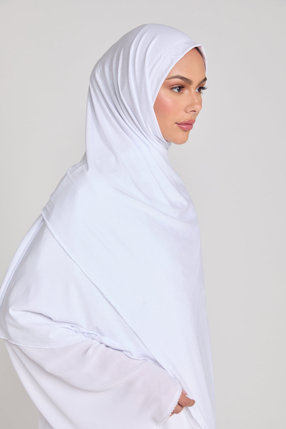 Winter White Jersey Hijab