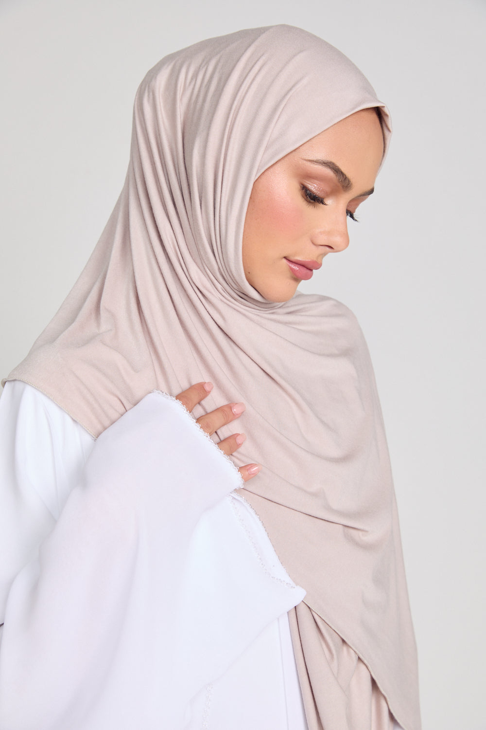Nude Jersey Hijab