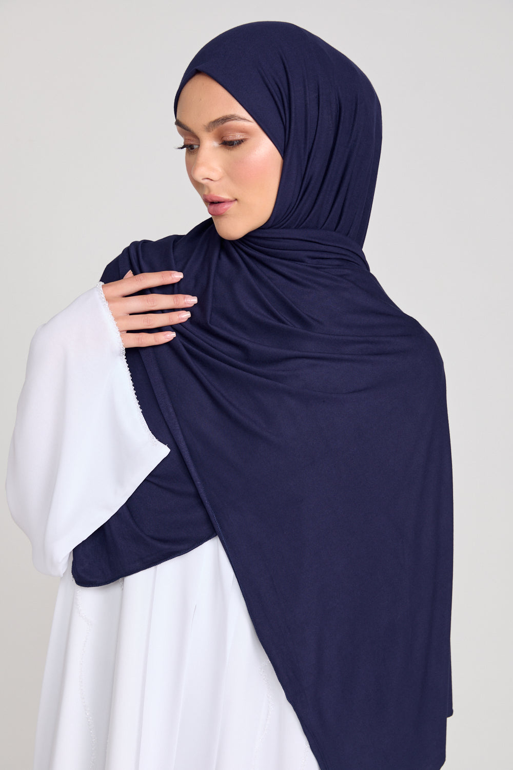 Navy Jersey Hijab