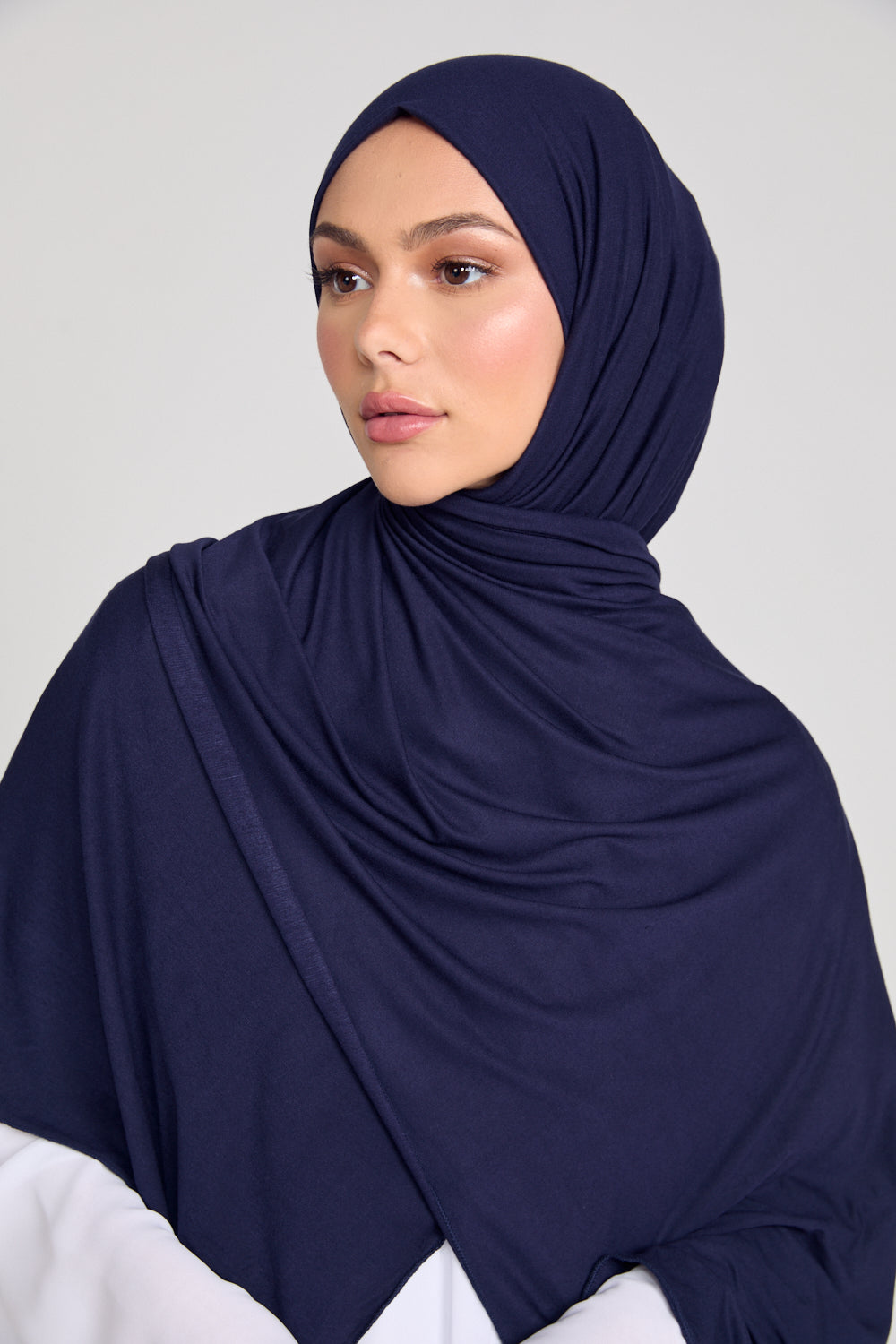 Navy Jersey Hijab