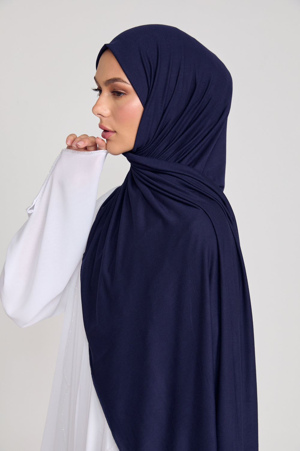 Navy Jersey Hijab