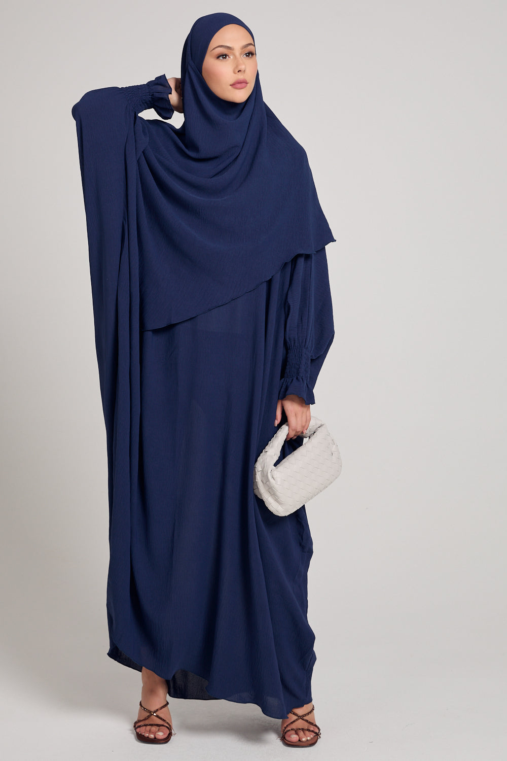 Abaya with Khimar Set - Navy