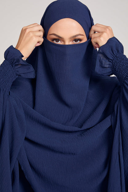 Abaya with Khimar Set - Navy