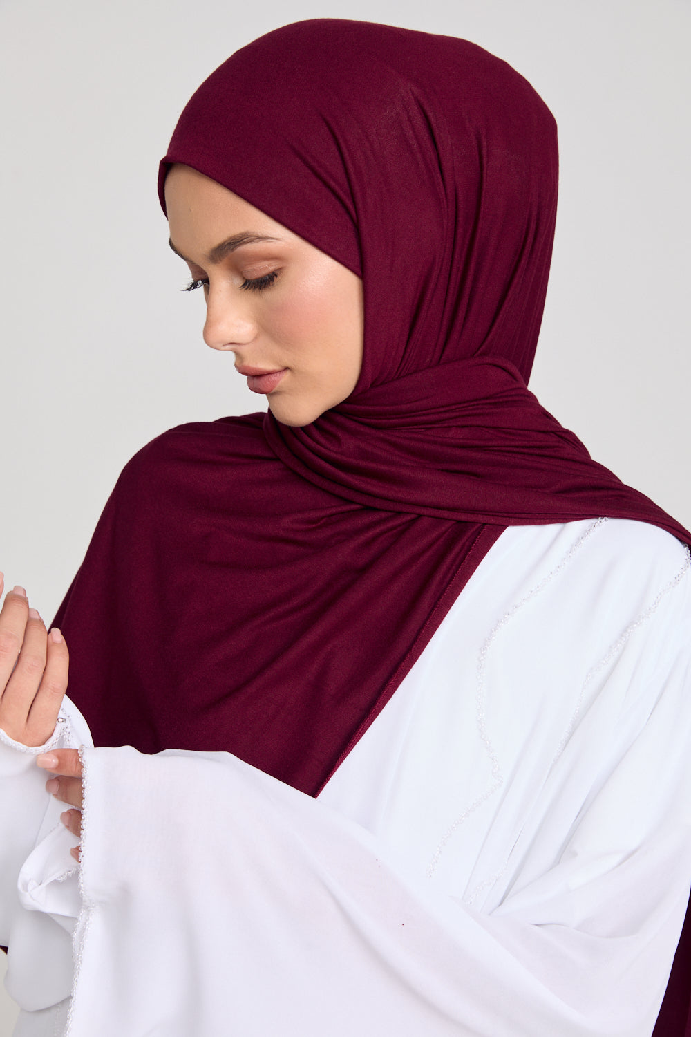 Burgundy Mist Jersey Hijab