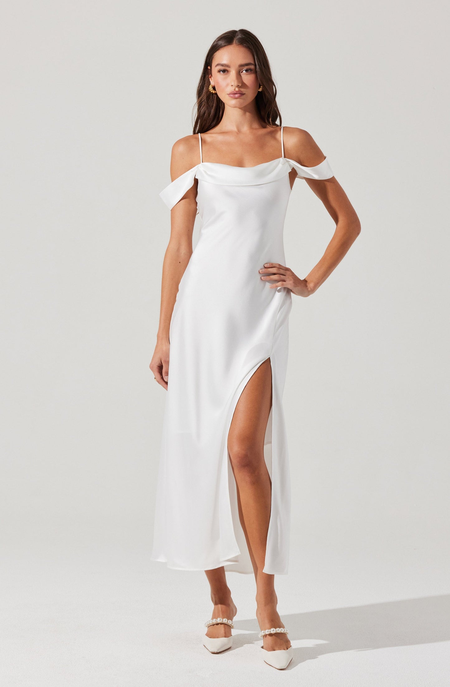 Kitura Cold Shoulder Midi Dress