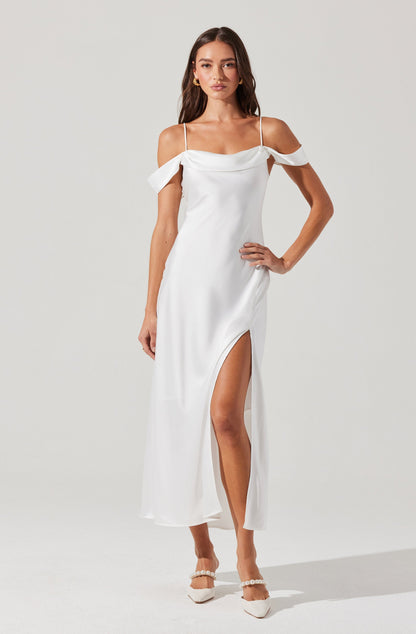 Kitura Cold Shoulder Midi Dress