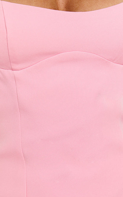 corset panel mini dress in pink