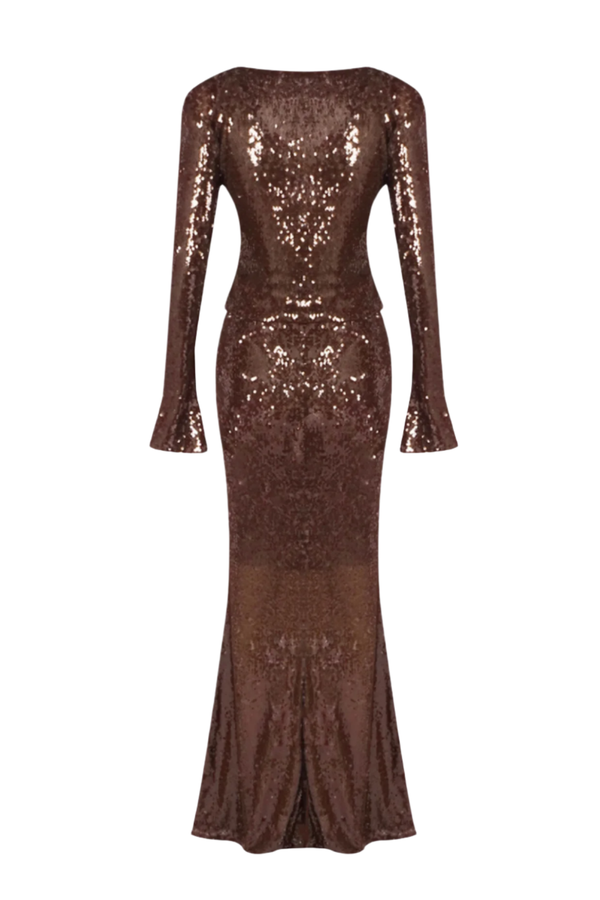 Aubelin Sequin Two Piece Set - Brown