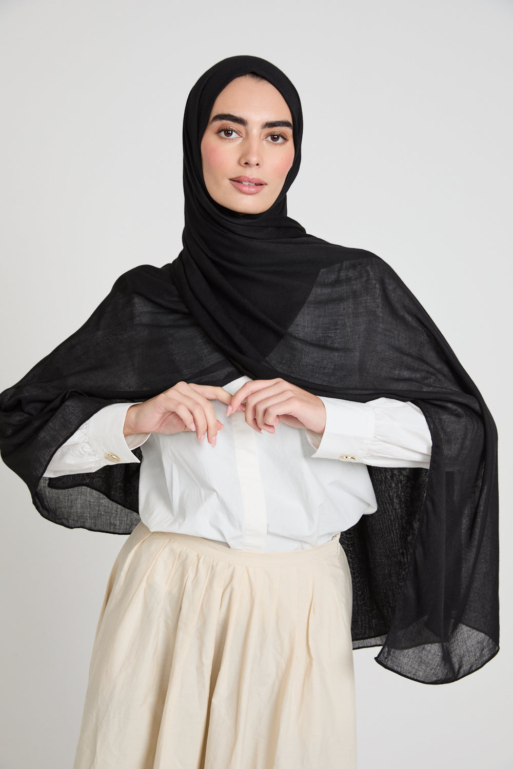 Premium Bamboo Viscose Hijab - Black