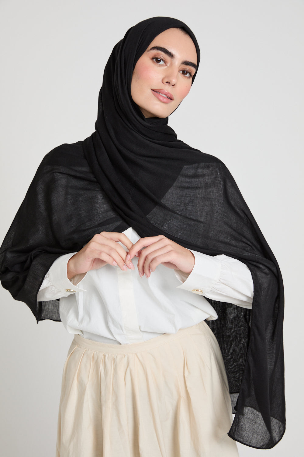 Premium Bamboo Viscose Hijab - Black