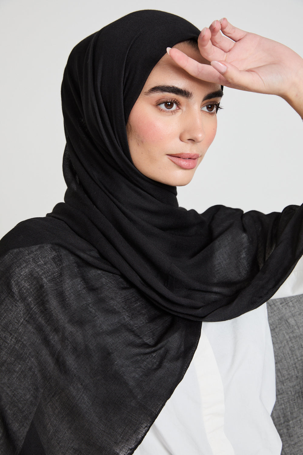 Premium Bamboo Viscose Hijab - Black
