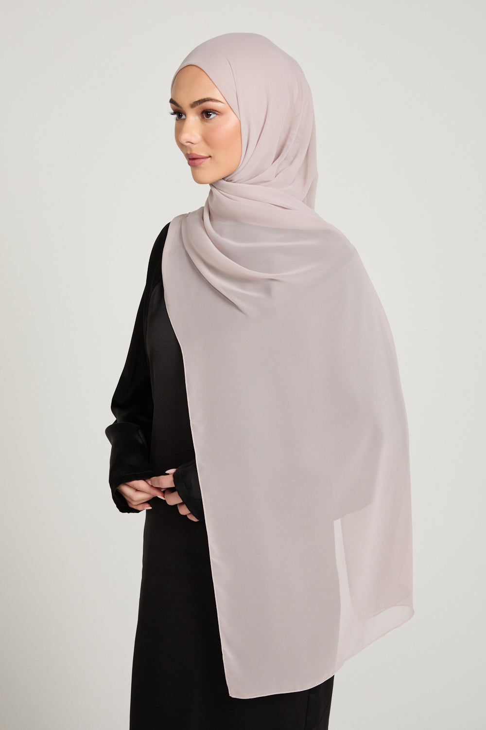 Luxury Georgette Hijab - Blush Taupe