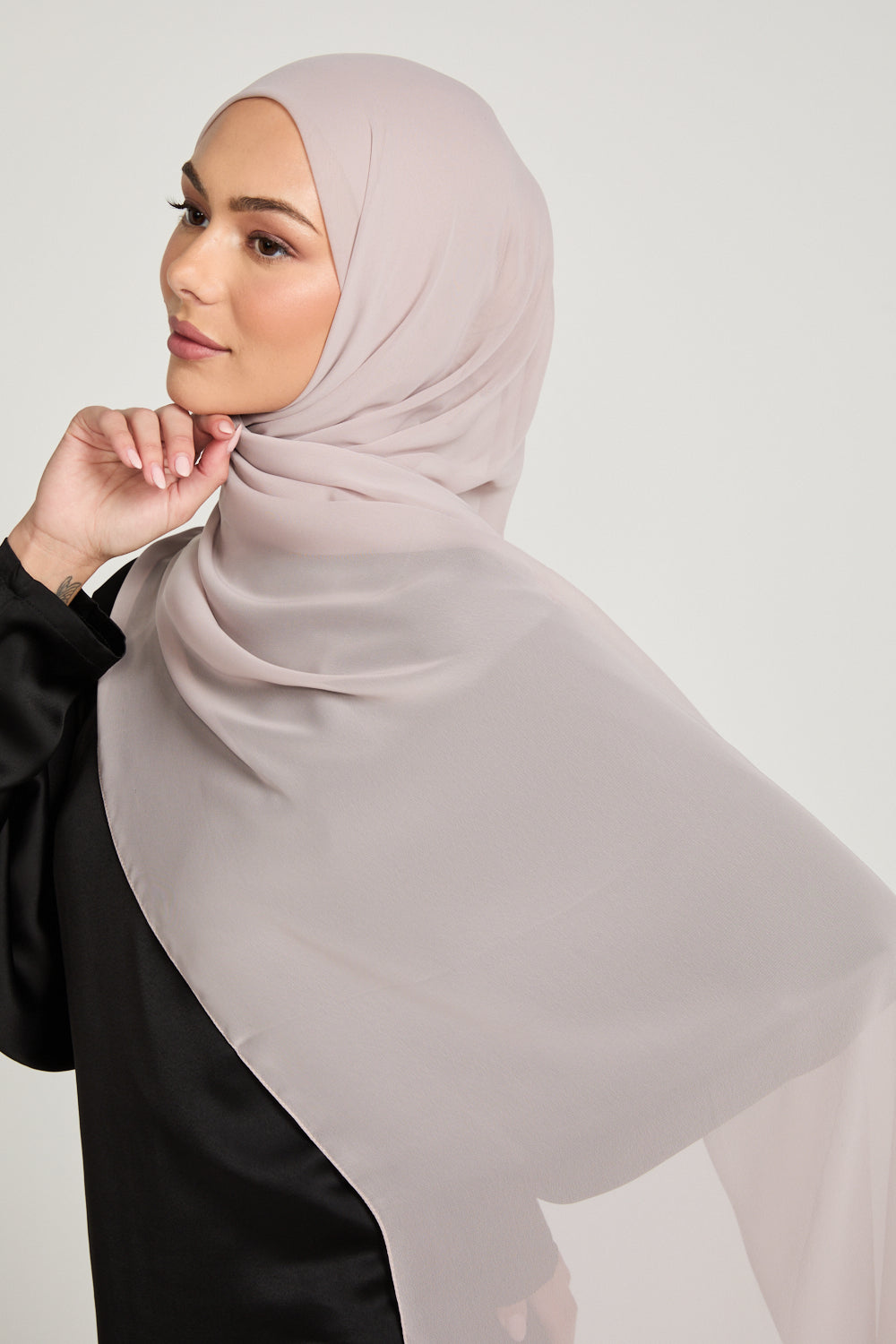 Luxury Georgette Hijab - Blush Taupe