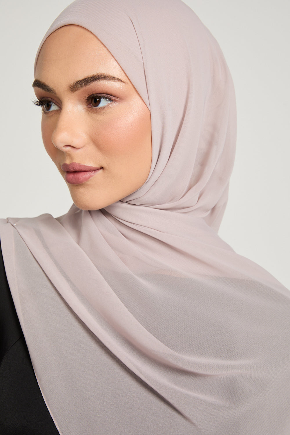 Luxury Georgette Hijab - Blush Taupe