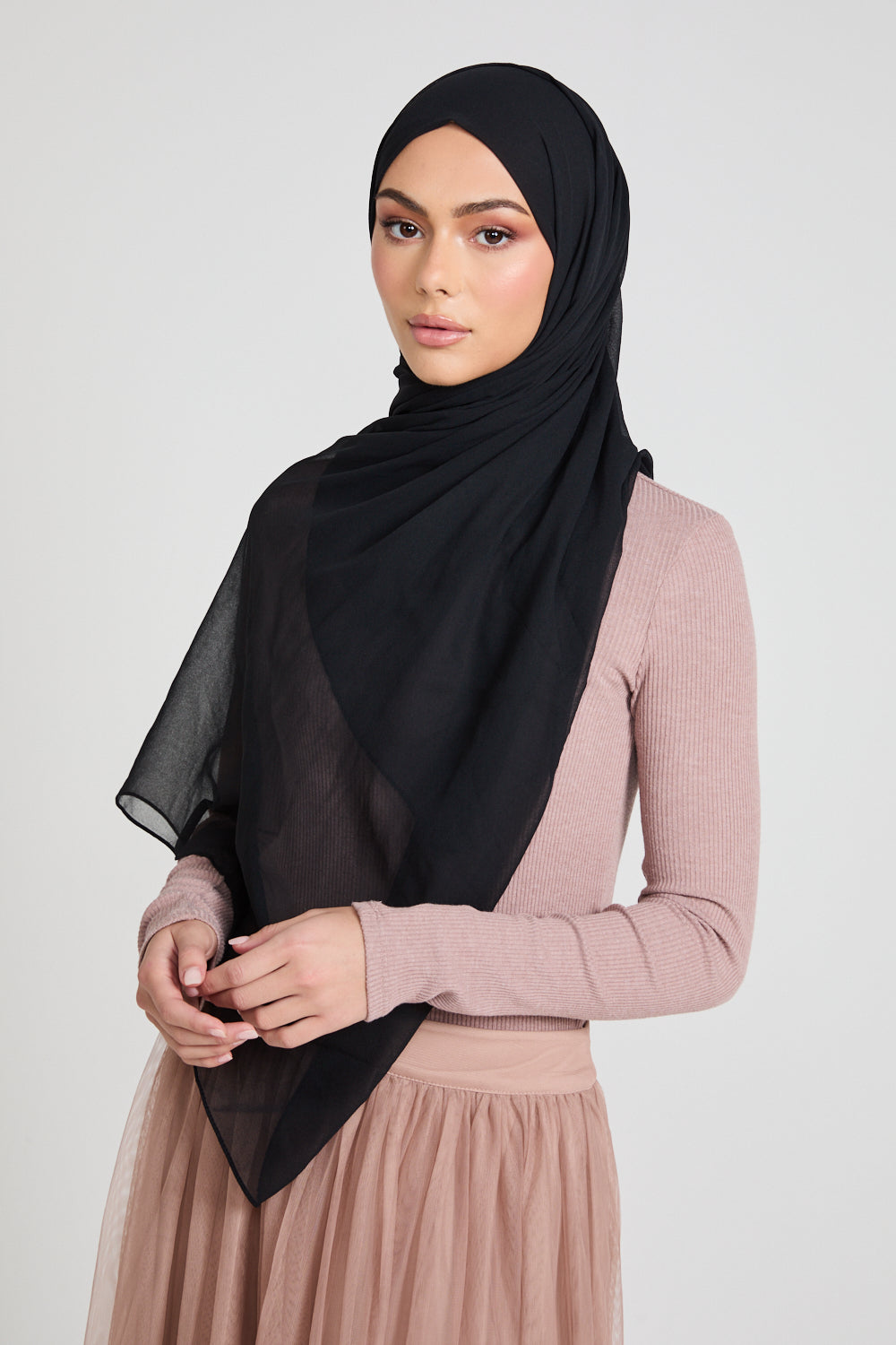 Luxury Soft Chiffon Hijab - Black