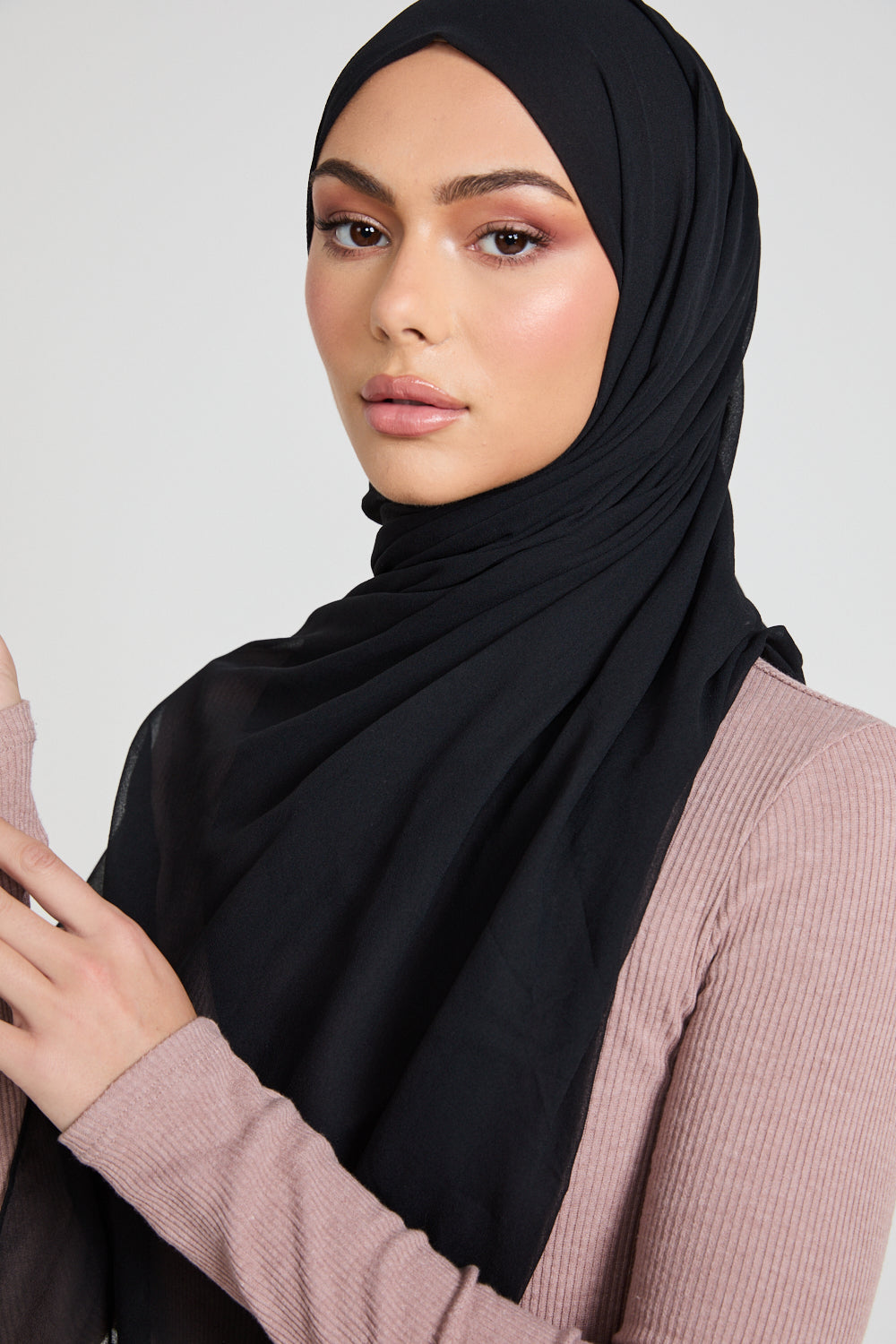 Luxury Soft Chiffon Hijab - Black