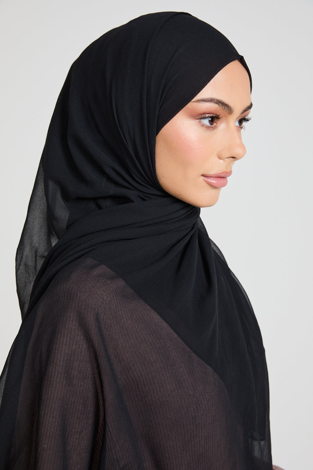 Luxury Soft Chiffon Hijab - Black