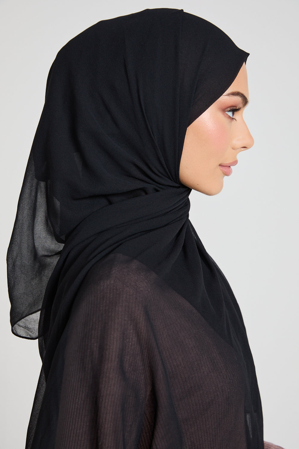 Luxury Soft Chiffon Hijab - Black