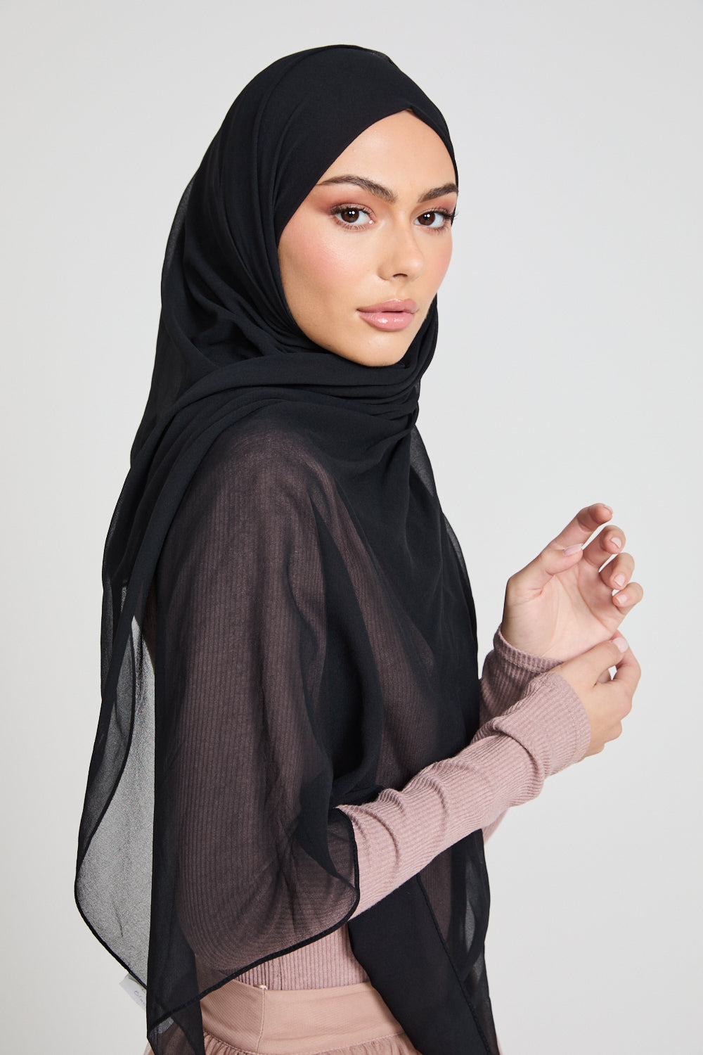 Luxury Soft Chiffon Hijab - Black