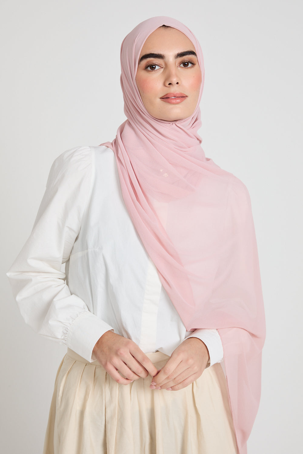 Luxury Soft Chiffon Hijab - Light Blush