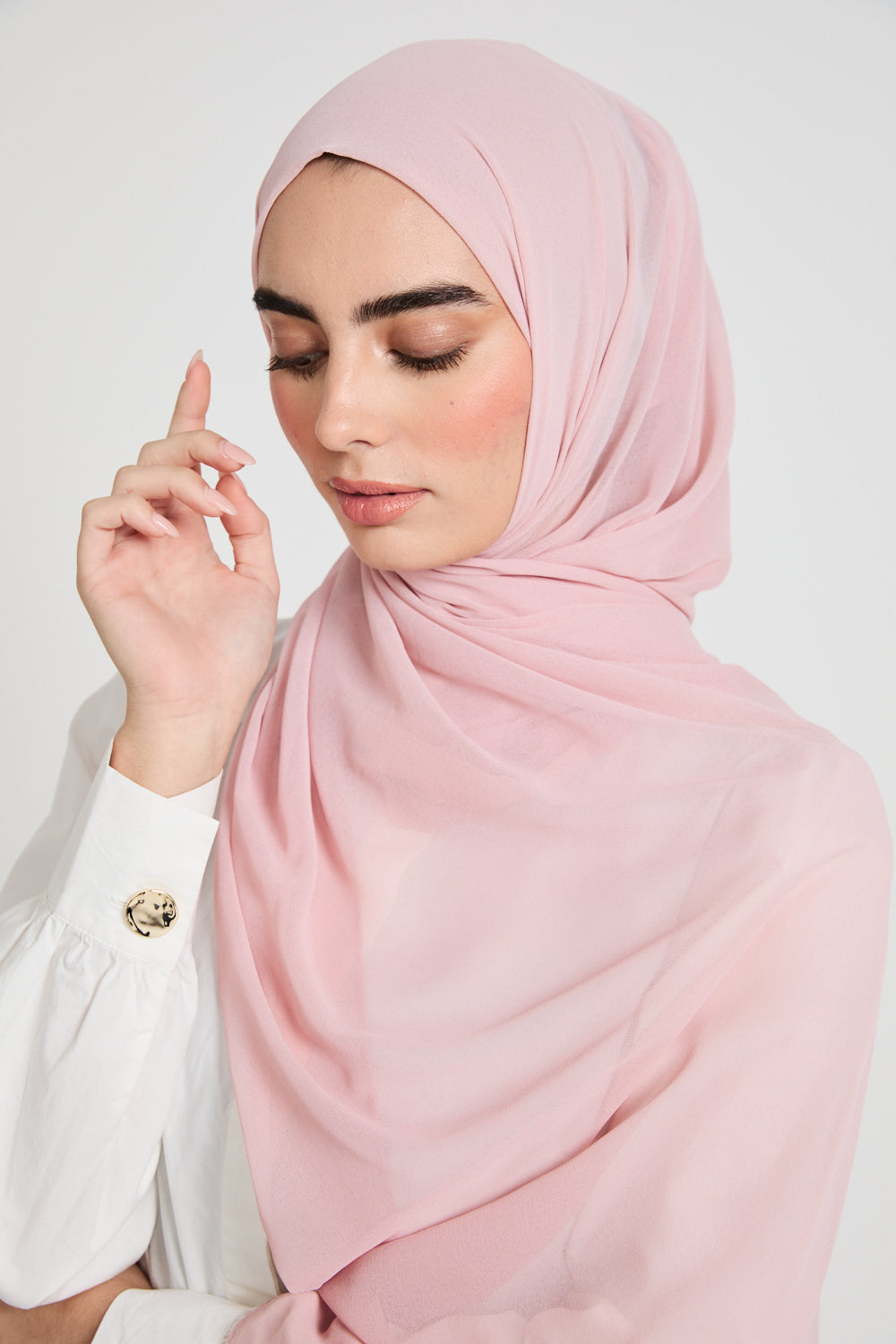 Luxury Soft Chiffon Hijab - Light Blush